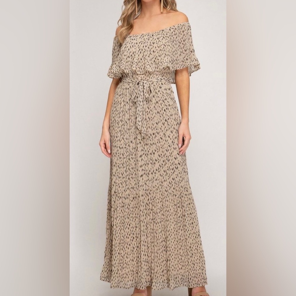 SHE&SKY maxi off the shoulder dress